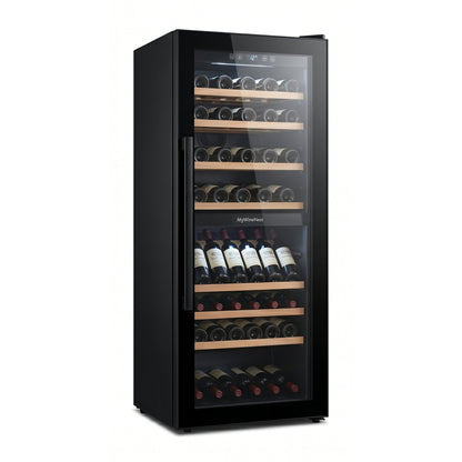 MyWineNest W70 Single Zone Wine Cooler | 74-Bottle Modular Cabinet
