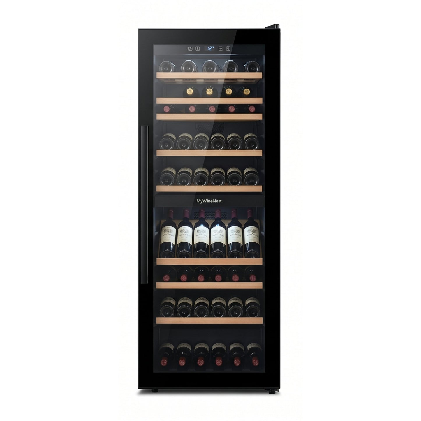 MyWineNest W70 Single Zone Wine Cooler | 74-Bottle Modular Cabinet