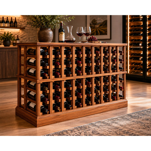 MyWineNest Double Deep Island Wine Rack